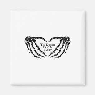 Til Death - Skeletton Herz Hände Magnet