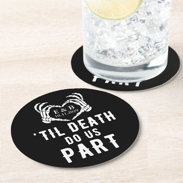 Til Death Wedding Black Paper Untersetzer (Von Creator hochgeladen)