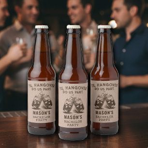 Til Hangover Do us Part Bachelor Party Bierflaschenetikett