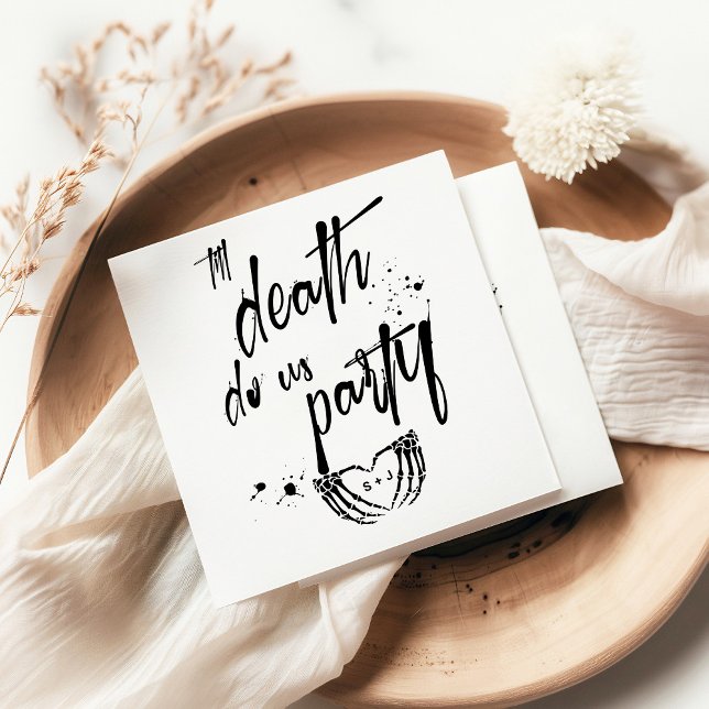 Til Tode tun wir Party Gastgeschenk Hochzeit Serviette (Von Creator hochgeladen)