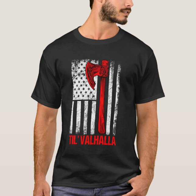 Til Valhalla Viking Man - Norse Mythology T-Shirt (Vorderseite)