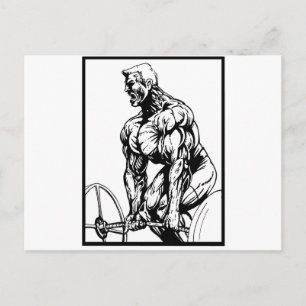 TIL' YOU PUKE BODYBUILDING LOGO POSTKARTE