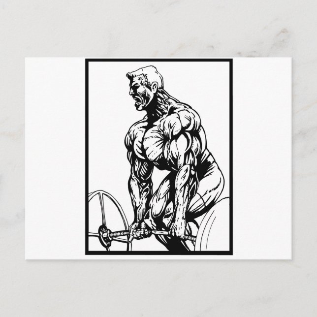 TIL' YOU PUKE BODYBUILDING LOGO POSTKARTE (Vorderseite)