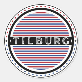 Tilburg City Pride Emblem – Dutch Identity Runder Aufkleber