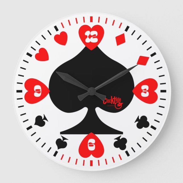 TILDE SERIE-POKER S8 V21 SCHLIESSEN GROßE WANDUHR (Vorderseite)