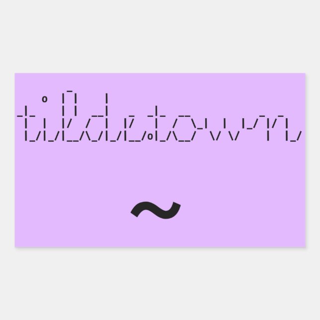 Tilde.town ascii Banneraufkleber Rechteckiger Aufkleber (Vorderseite)