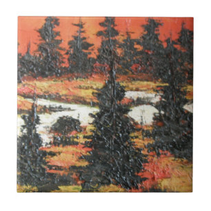 Tile Ann Hayes Gemälde Baum Delight Fliese