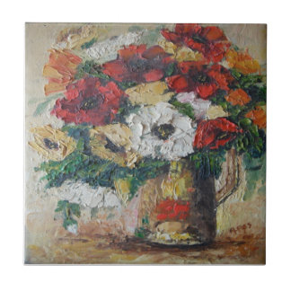 Tile Ann Hayes Painting Blume gemischt Fliese