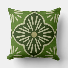 Tile casablanca graphic in green pattern kissen