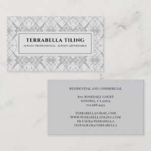 Tile Contractor Business Card Visitenkarte