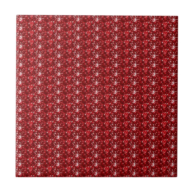Tile Dark Red Glitzer Fliese (Vorderseite)