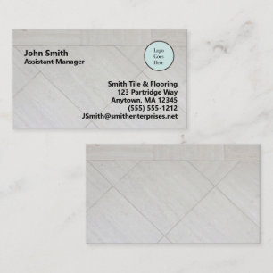 Tile Floor Style Logo Information Company Business Visitenkarte