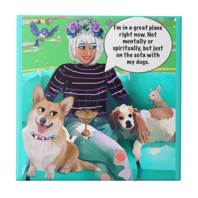 TILE-I bin jetzt an einem tollen Ort Keramik Tile Fliese (Vorderseite)