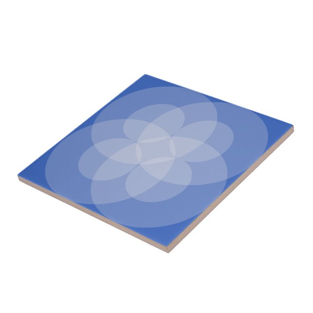 Tile - Kreise in blauen Farbtönen Fliese (Seite)