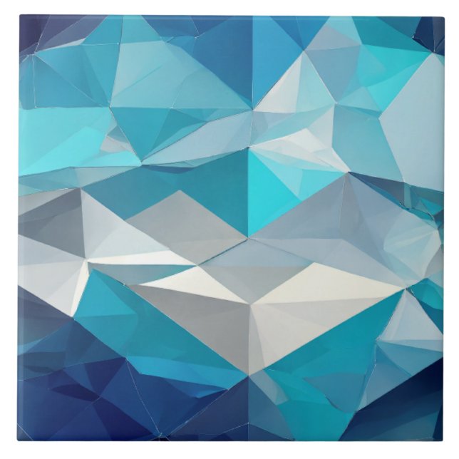 Tile mit blauer und weißer Keramik Fliese (Vorderseite)