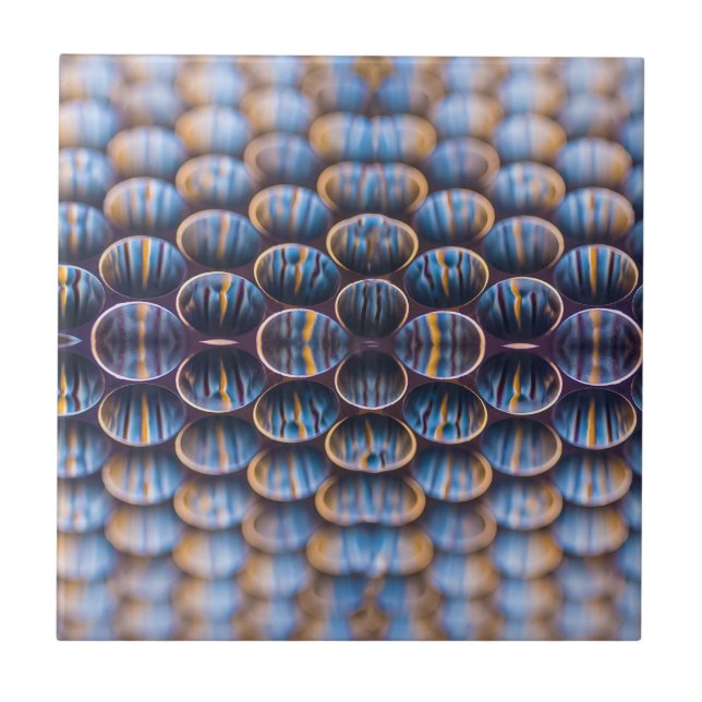 Tile mit futuristisch Abstraktem Honeycomb-Design Fliese (Vorderseite)
