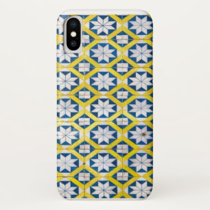 Tile Mosaik-Blume Muster Gelb Blau Case-Mate iPhone Hülle