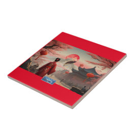 Tile Red(Fish Moon) RFPMDesign ©️ 2024 Fliese