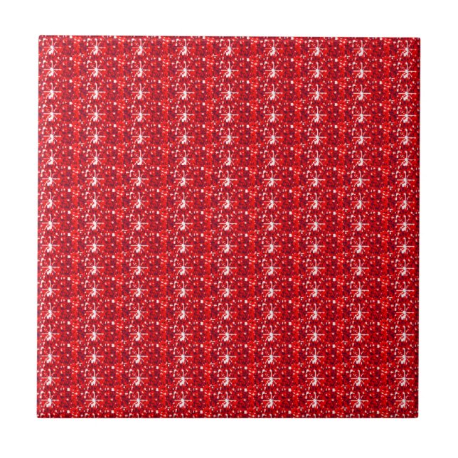Tile Red Glitzer Fliese (Vorderseite)