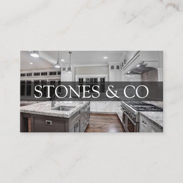 Tile Stone Granite Marmor Bau Business Bu Visitenkarte (Vorderseite)