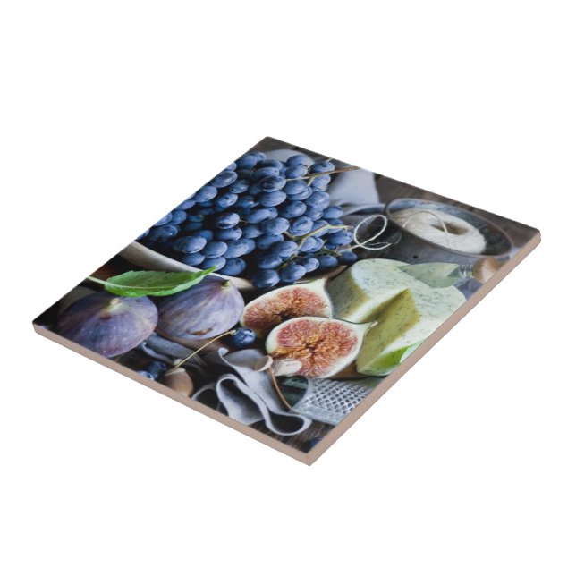 Tile Trivet Fruit & Cheese Fliese (Seite)