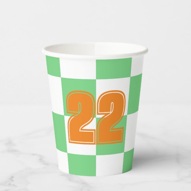 Tile Y2K für die Retro-Karton-Karton Pappbecher (Links)