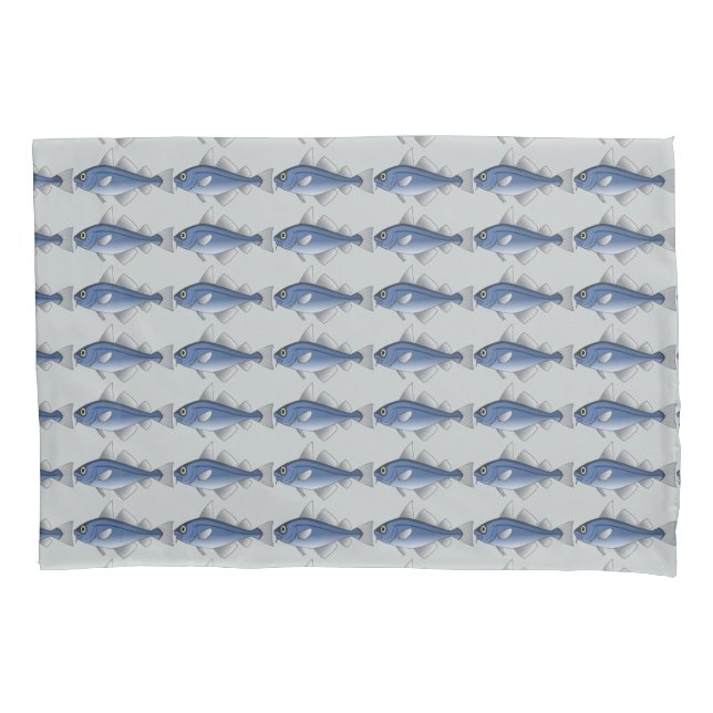 Tiled Blue Fish Kissenbezug (Vorderseite)