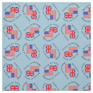 Tiled Britisch von Geburt Amerikanisch durch Wahl Stoff
