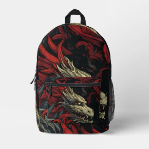 Tiled Dragon Pattern Bedruckter Rucksack