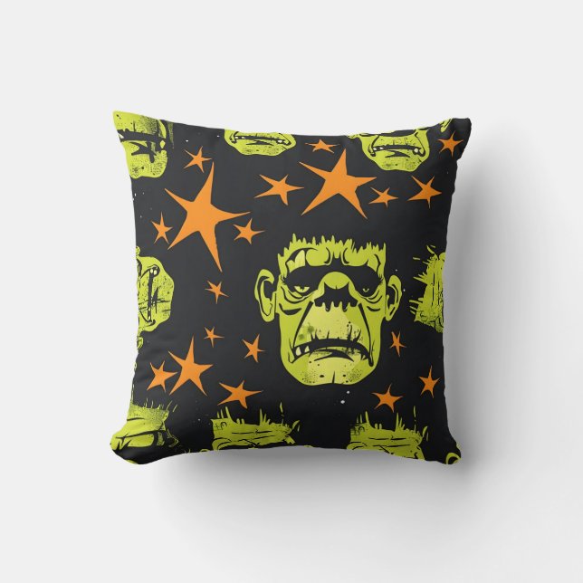 Tiled Frankenstein Pattern Kissen (Vorderseite)