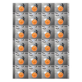 Tiled Ghost Pumpkin Bats Halloween Design Tischdecke
