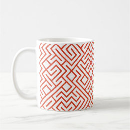 Tiled Lines Generative (Tangerine Line) Einzigarti Kaffeetasse