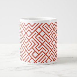 Tiled Lines Generative (Tangerine Line) Unique Jumbo-Tasse