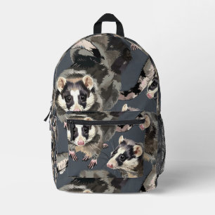 Tiled Opossum-Muster Bedruckter Rucksack