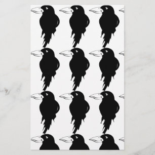 Tiled Raven Scrapbook Paper Briefpapier