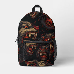 Tiled Werewolf Pattern Bedruckter Rucksack