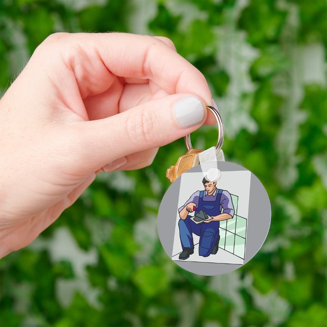 Tiler am Arbeitsplatz Schlüsselanhänger (Von Creator hochgeladen)