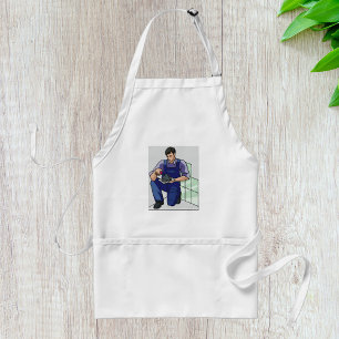 Tiler am Arbeitsplatz Schürze