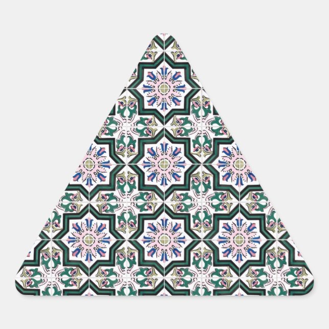 Tiles-Ceramic Dreieckiger Aufkleber (Vorderseite)
