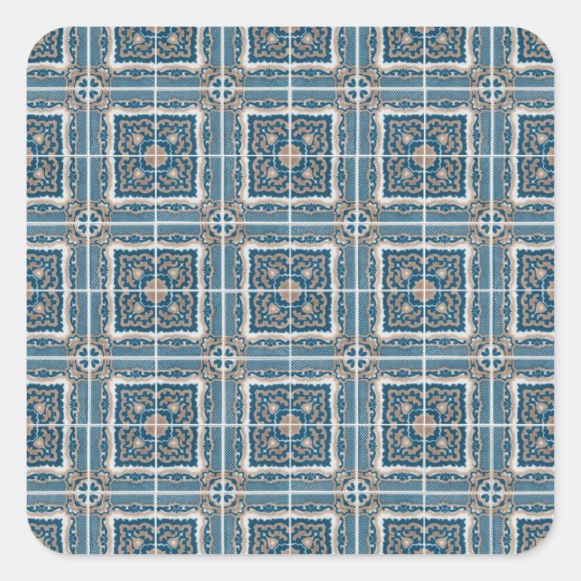 Tiles-Ceramic Quadratischer Aufkleber (Vorderseite)
