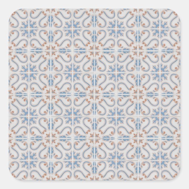 Tiles-Ceramic Quadratischer Aufkleber (Vorderseite)