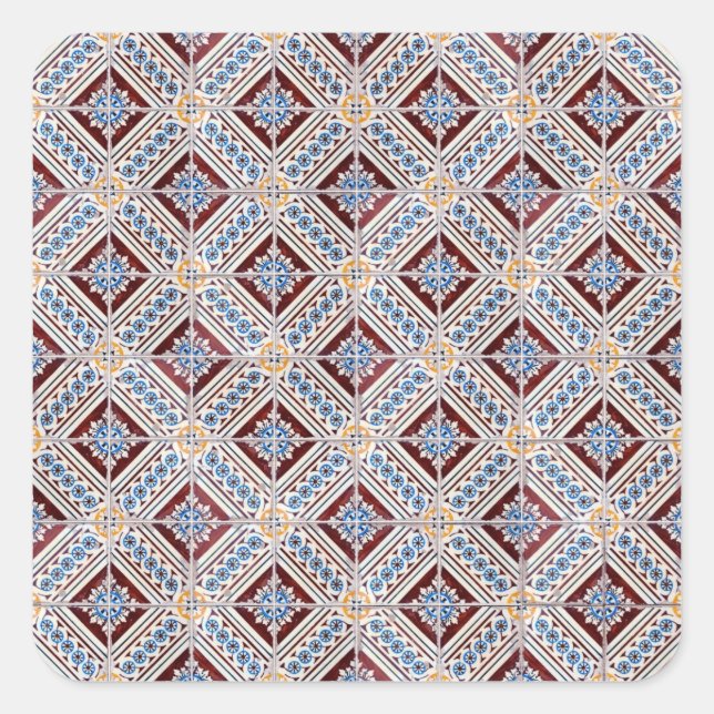 Tiles-Ceramic Quadratischer Aufkleber (Vorderseite)