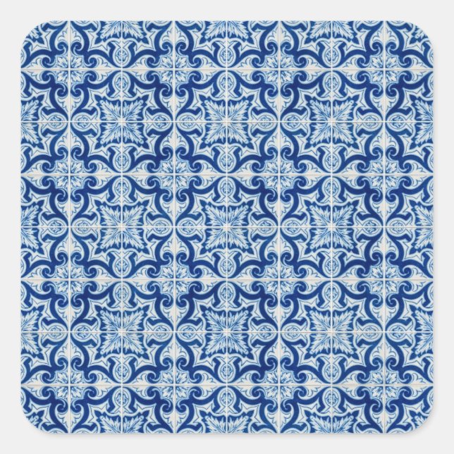 Tiles-Ceramic Quadratischer Aufkleber (Vorderseite)