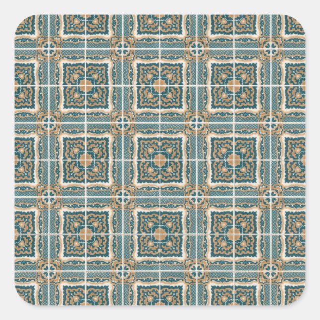 Tiles-Ceramic Quadratischer Aufkleber (Vorderseite)