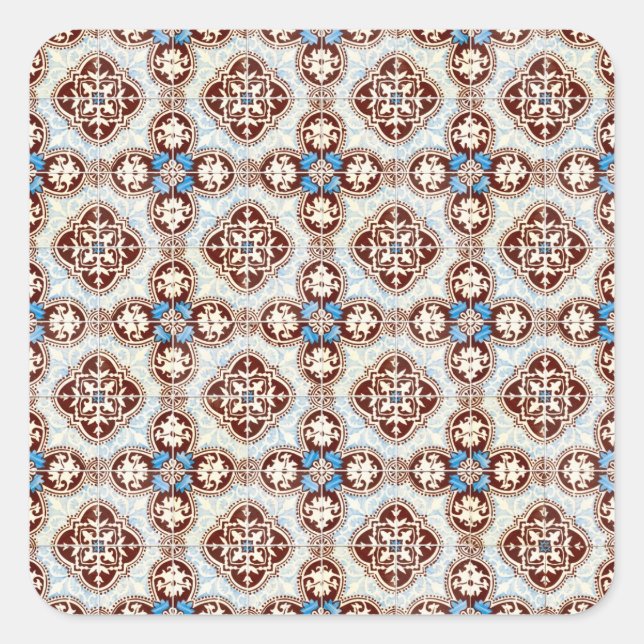 Tiles-Ceramic Quadratischer Aufkleber (Vorderseite)