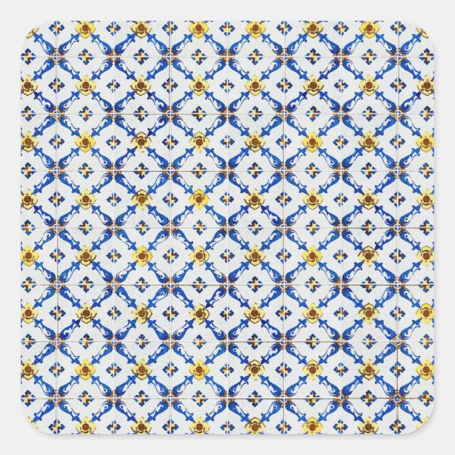 Tiles-Ceramic Quadratischer Aufkleber (Vorderseite)