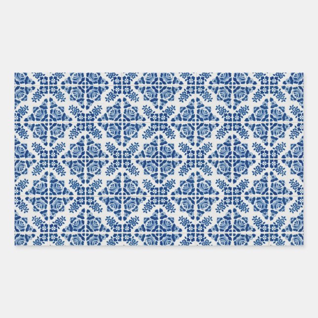 Tiles-Ceramic Rechteckiger Aufkleber (Vorderseite)