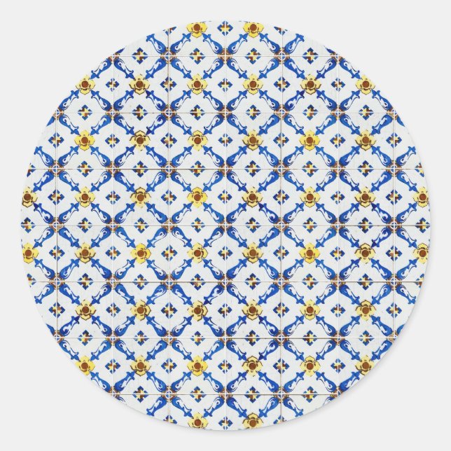 Tiles-Ceramic Runder Aufkleber (Vorderseite)