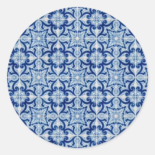 Tiles-Ceramic Runder Aufkleber (Vorderseite)