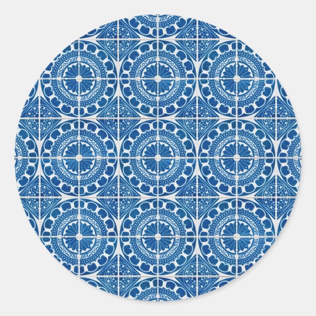 Tiles-Ceramic Runder Aufkleber (Vorderseite)